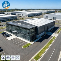 Entrepôt en structure métallique préfabriquée à installation rapide, poutre en H solide, acier galvanisé, certifié ISO9001 CE