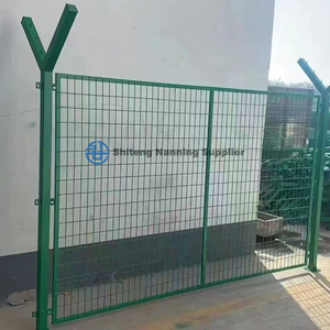 Hàng rào kim loại ngoài trời hàn dây lưới PVC hàng rào Bảng điều khiển dây mạ kẽm đôi dây lưới hàng rào dây thép gai chống LEO - Product Image 4