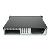 Harga terbaik 2U 19 inci 350mm kedalaman MATX Server case Industrial Server Chassis dengan kipas
