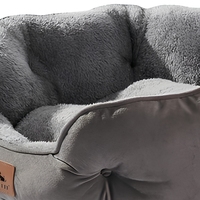 Canapé-lit pour animaux de compagnie toutes saisons, murs latéraux hauts, coussin en peluche pour chiens et chats, pour animaux de compagnie de petite et moyenne taille, lavable, antidérapant
