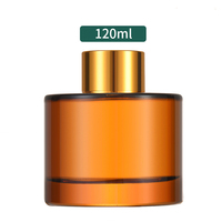 Großhandel Suther 120ml Mattierte Luxus-Duftdiffusor-Glasflasche in Wunschfarbe mit rundem Kronenverschluss für Aromatherapie