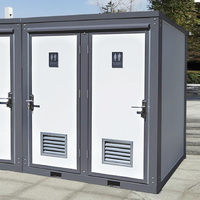 Toilettes mobiles portables certifiées CE, panneau sandwich, 1 poste, sanitaires temporaires extérieurs, relocalisation facile pour chantier de construction