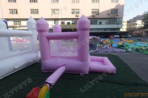 Lilytoys gonflable fête de mariage Commercial rose rebond maison enfants sautant château avec toboggan piscine gonflable blanc videur - Product Image 6