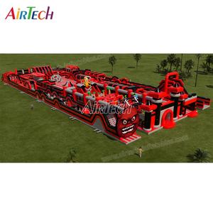 Monstruo tema salto extremo Diversión Centro inflable más grande casa de rebote ninja Guerrero Parque inflable para evento con pista de carreras - Product Image 3