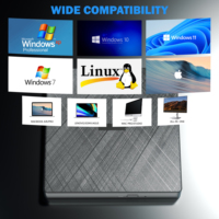 Unidad de Grabación de DVD Externa USB 3.0 y Tipo-C, Grabadora de CD/DVD Portátil, Unidad Óptica Delgada para Computadora Portátil, PC de Escritorio, Windows, MacOS, Linux