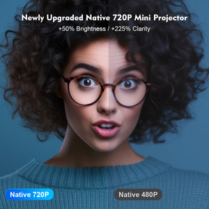 Proyector LED LCD Portátil de Bolsillo con WiFi, Android 11, Compatible con 4K, Resolución Nativa de 720P, Altavoces Estéreo, Mini Home Theater - Product Image 3