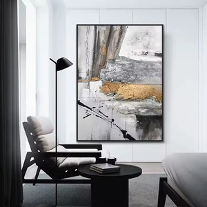Di grandi dimensioni fatte a mano olio acrilico su tela d'arte astratta con lamina d'oro dipinti e arti murali per la decorazione della casa moderna - Product Image 6