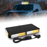 48 LED Mini Wasserdichte Warnleuchte, Bernsteinfarbene Notfall-Sicherheits-Außenblitzleuchte für Fahrzeuge