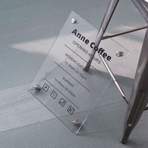 5mm Transparent Acrylic <b>Billboard</b> Store Business Hours logo Sign Customization - Product Image 5