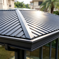 Pavillon de jardin en alliage d'aluminium résistant aux intempéries, gazebo extérieur à faible entretien, auvent de patio sur mesure, structure de jardin