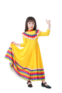 Halloween Mexiacan Girl Costume Cinco De Mayo Carnival Party <strong>Dress</strong> Traditional <strong>Mexican</strong> Children Costume - Product Image 5