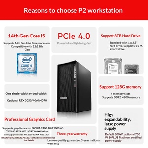 Estación de Trabajo ThinkStation <span class=keywords><strong>P2</strong></span> para Aprendizaje Profundo, IA y Gráficos, Puerto de Memoria USB, Implementación Local DeepSeek, Procesador I9-14900K - Product Image 2