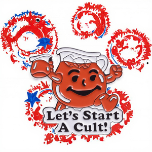 Spilla in metallo smaltato 'Let's Start a Cult' e distintivi per zaino con lettere stampate a tema 'Invocazione <span class=keywords><strong>di</strong></span> Demoni', gioielli regalo per amici - Product Image 3