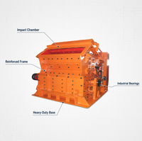 Concasseur à percussion PF-1010 d'occasion - Moteur AC 75 kW, capacité max. 80 t/h pour le concassage de minerai avec roulement et pompe