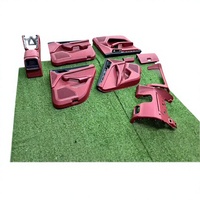 Kit de revêtement intérieur en cuir rouge Bordeaux personnalisé pour Porsche Cayenne Panamera Macan 718 911 Kit de mise à niveau complet de l'intérieur