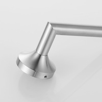 STOCCO Ensemble de 4 accessoires de salle de bain en acier inoxydable SUS304 brossé, barre porte-serviettes, porte-papier toilette, patère murale, pour hôtel