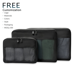 Set di 3 Accessori da Viaggio Impermeabili e Leggeri, Produzione OEM/ODM Diretta dalla Fabbrica, Cubo per Imballaggio Personalizzato con Logo in Rete - Product Image 1