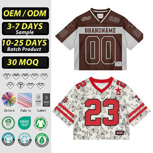 Conjuntos de Camisetas de Fútbol Americano de Verano Sublimadas Personalizadas 100% Poliéster, Unisex, Estilo Urbano Holgado, Corte Cuadrado, Mangas Cortas de Malla - Product Image 1