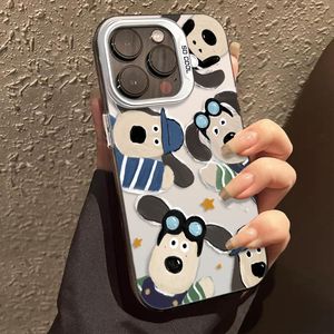 Wholesale Cartoon Cute Puppy Printing Matte <b>Silver</b> TPU Mobile Phone Cover Case for Iphone Xr Xs Max 11 12 13 14 15 16 17 Air - Product Image 2