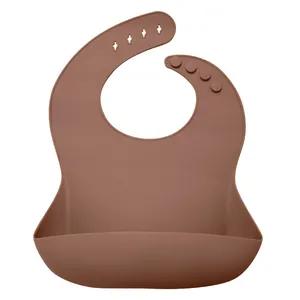 Original Factory Accept Customized Logo Wearable Waterproof Silicone Baby Bib For Feeding Baby