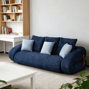 आधुनिक लक्जरी लिविंग रूम बिस्तर सोफे सेक्शनल सेट फर्नीचर 2 3 सीटर कॉर्डरॉय मॉड्यूलर आलसी डिजाइन सोफे बिस्तर - Product Image 3