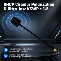 Antenne de drone FPV 5,8 GHz RHCP Lollipop 3dBi 160 mm SMA mâle omnidirectionnelle polarisée circulaire pour transmission vidéo longue portée