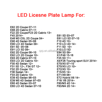 Top qualité vente 12V voiture accessoires LED plaque d'immatriculation numéro lampe pour E82 E88 F22 F45 E46 E90 ~ E93 F30 ~ F33 F36 E39