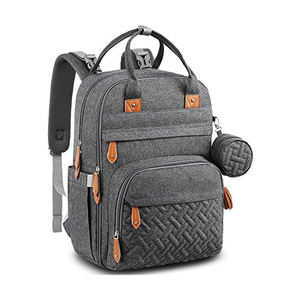 Muestra Gratuita, Mochila Pañalera de Gran Capacidad para Mamá, Logotipo Personalizado, Impermeable, Bolsa Organizadora de Pañales para Bebé, Múltiples Bolsillos, Fabricante - Product Image 1