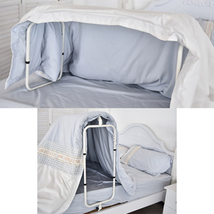 Quilt Support <b>Frame</b> <b>Foldable</b> White Health Massage <b>Bed</b> Blanket Holder No Drill Installation - Product Image 4