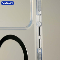 Étui rigide magnétique transparent VAWI B115 pour iPhone 13/14/15/16/17 Pro Max, antichoc, transparent, Capa De Celular