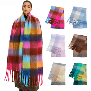 Sciarpe Invernali Landfond, Sciarpa Lunga a Quadri, Calda e Morbida, Grande Coperta Avvolgente, Sciarpe per Esterni - Product Image 1