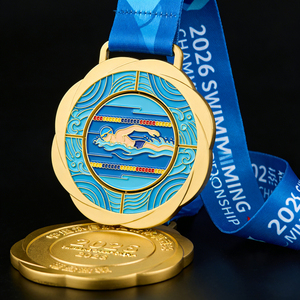 Factory Custom Design Virtual Running Medals Wholesale Zinc Alloy <b>Gold</b> Award Sports Trophies Medals - Product Image 1