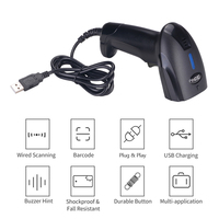 En Stock YHD-1100L + 1D Laser Bar Code Reader Lector De Codigo De Barras POS Barcode Scanner avec Support Réglable