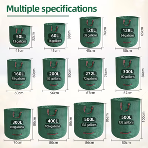 Bolsa de Jardín de Gran Capacidad para Exteriores, 106 Galones, Bolsa para Hojas y Césped, Reutilizable, Plegable, Contenedor de Almacenamiento para Jardinería - Product Image 2