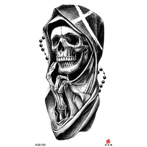 Pegatinas de Tatuaje Realistas de Calavera India para Medio Brazo, Papel de Película PET Ecológico, Impermeable, Diseños Geométricos Personalizados - Product Image 6