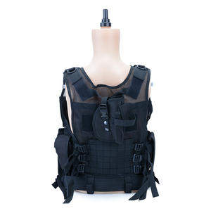 タクテックプレートキャリアベスト6マガジンポーチ付きラジオホルダーとホルスター - Product Image 2