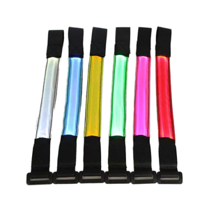 Los artículos más vendidos, <span class=keywords><strong>pulsera</strong></span> Led Slap, brazalete luminoso, brazalete LED deportivo personalizado para correr, brazalete Cheer Bangle Flash Nylon Slap Band - Product Image 1