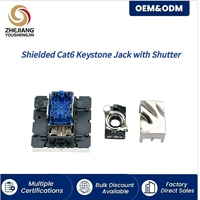 Koruyucu Kapaklı Metal Gövdeli, Etiket Pencereli, Toz Korumalı RJ45 Keystone Jakı, Patch Panel Cat6 için