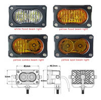 Nouveau projecteur LED blanc ambre 3 pouces, combo/spot/projecteur large, étanche IP68, en aluminium, pour véhicules routiers, camions 4x4 et UTV