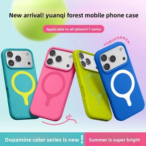 Custom Liquid Silicone Magnetic Mobile Phone <b>Cases</b> for iPhone 17 16 Pro Max With Camera Touch Button Shockproof Protective Cover - Product Image 2