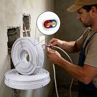 Kabel Daya Tembaga Padat BVVB Harga Pabrik 6 10 16 18 AWG 0.75 1.5 2.5mm 300V 500V Berisolasi PVC untuk Dekorasi Rumah