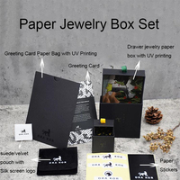 Usine Échantillon Gratuit Écologique Papier Ensemble Pochette Personnalisé De Luxe Tiroir Boîte Cadeau Emballage Papier Boîte À Bijoux Ensemble Avec Logo