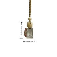 Diffuseur de parfum pour voiture style dessin animé Père Noël, 10 ml, liquide en verre, couvercle en bois, diffuseur d'air carré en cristal à suspendre au rétroviseur