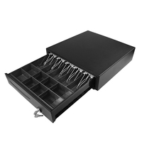Tiroir-caisse noir 6 billets/4 pièces LB-410AP avec système POS Android et Windows