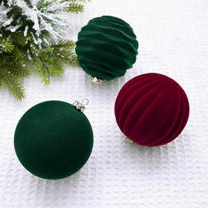 Bolas de Navidad decorativas duraderas únicas de calidad garantizada Bola de Navidad de terciopelo impermeable lista para enviar - Product Image 3