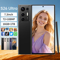 Nuevo Teléfono Inteligente Económico S26 Ultra 2025 con Pantalla AMOLED Grande de 7.3 Pulgadas, 108MP, Octa Core, LTE, Lápiz Óptico, Directo de Fábrica para Niños y Adultos Mayores
