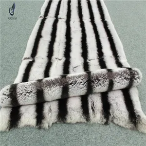 Top Quality Snow White Rex Rabbit Fur Plates / Carpet / Blanket Wholesale