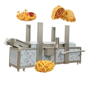 Oil Circulating and Dynamic Filter System Continuous Fryer Chicken Nugget Meatball Fish Shrimp Frying Machine