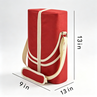 Sac isotherme pour 2 bouteilles de vin, sac de transport portable pour bouteilles de vin, sac cadeau pour les amateurs de vin, hommes et femmes