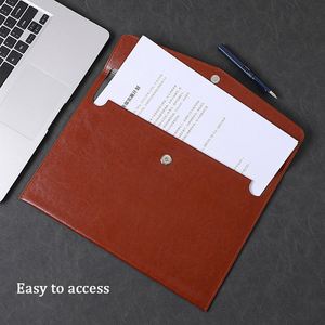 Custom A4 PU Leather <b>File</b> Bag Magnetic Buckle Portable Portfolio Envelope <b>Folder</b> School Conference Document Organizer Printable - Product Image 3